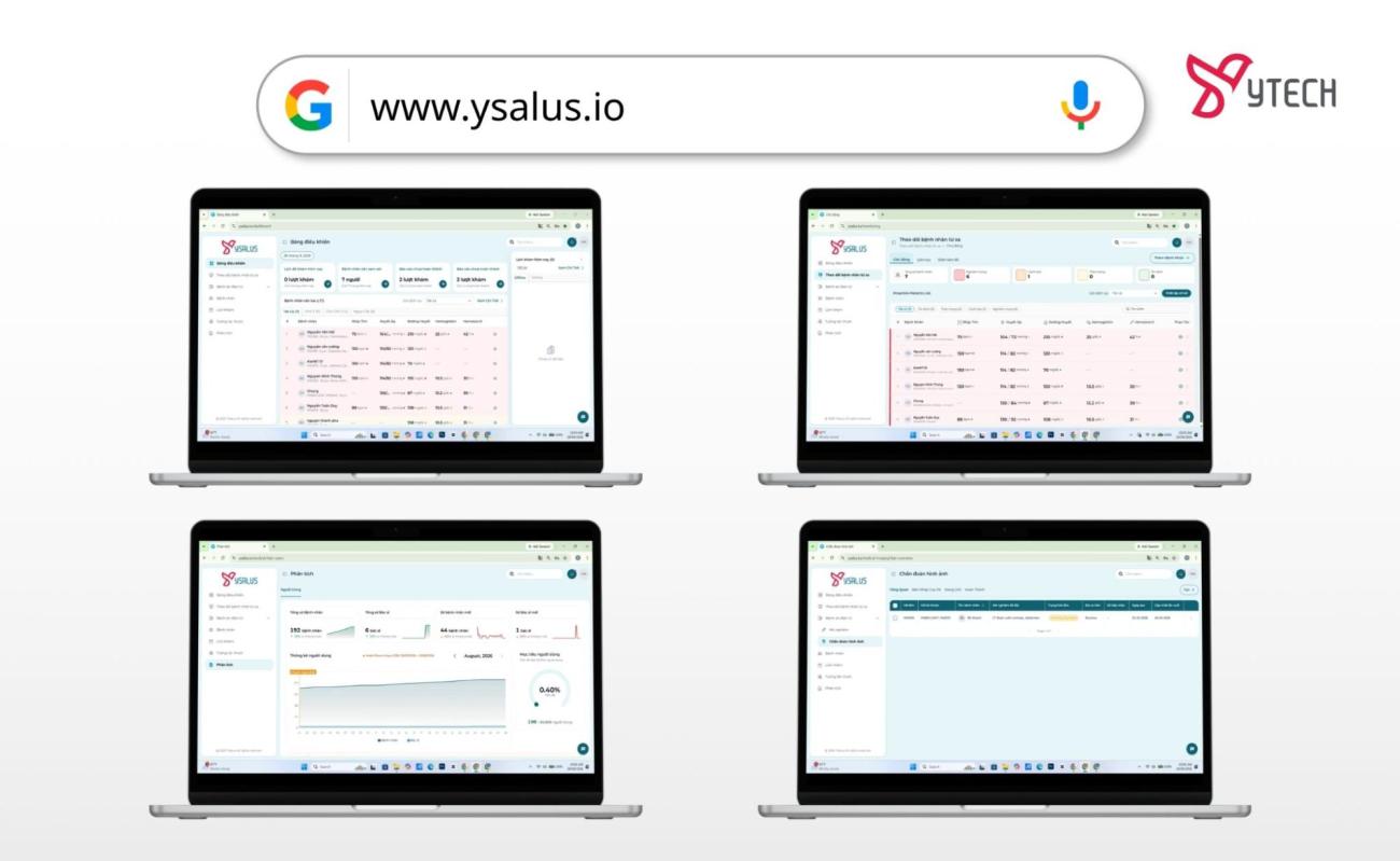 Web App YSalus: Phần mềm quản lý phòng khám chuyên nghiệp