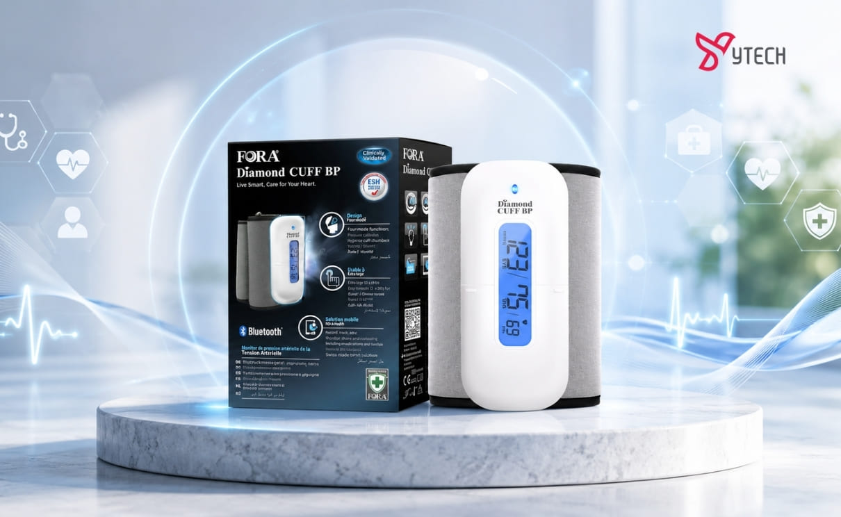 Máy đo huyết áp Fora P80 không dây nổi bật với các công nghệ như: phát hiện rối loạn nhịp, AVG tự động tính trung bình,...